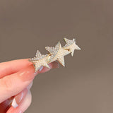 STARFISH FIVE POINTED STAR PEARL DUCKBILL HAIRPIN_CWAHA4660