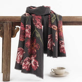 FLORAL PRINT SCARF SOFT COMMUTER WRAP FOR WOMEN_CWASC0471
