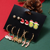 CUTE CHRISTMAS ALLOY EARRINGS SET FOR WOMEN_CWMM2631