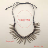 COCONUT SHELL DRAWSTRING DRESS SINGLE LAYERNECKLACE_CWMM4558