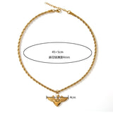 BOLD CUBAN CHAIN NECKLACE WITH ANGEL WINGS_CWMM8865