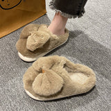 Women Winter Bow Fluffy Slippers_Cwshs0377