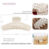 MESH RHINESTONE HAIR CLAW LARGE SHARK CLIP_CWAHA4330