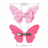 GLITTER BOW HAIR CLIPS SET FOR BABY GIRLS_CWAHA6754