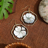 RETRO IRREGULAR GOLD INLAID HOLLOW SHELL EARRINGS_CWMM4320