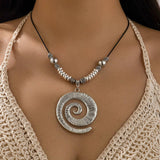 PERSONALIZED POINTED LEATHER WAX THREAD NECKLACE_CWMM3190