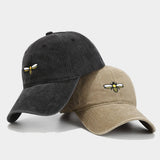 BEE EMBROIDERY BASEBALL CAP OUTDOOR SUN HAT CWAH2020