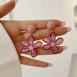 2024 NEW SIMPLE GRAFFITI FLOWER EARRINGS_CWAJE1641