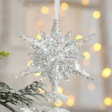 Transparent Xmas Tree Snowflake Reindeer Ornament_Cwmm9800