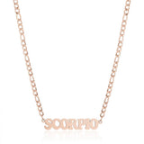 SIMPLE TWELVE ZODIAC STAINLESS STEEL GOLD NECKLACE_CWMM2726