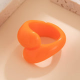 FASHION IRREGULAR DOUBLE WATER DROP PLASTIC RING_CWMM3233
