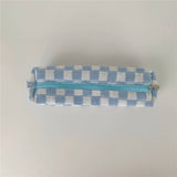 SIMPLE CHESSBOARD PLAID PENCIL CASE COSMETIC BAG_CWAB1042