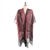 TASSEL PAISLEY PRINT OPEN FRONT KIMONO CARDIGAN_CWASC0790