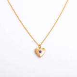 NEW DECEMBER BIRTHSTONE HEART NECKLACE_CWMM3754