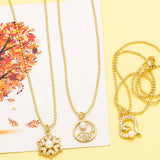 FLOWER PEARL INLAID ZIRCONIUM PENDANT NECKLACE_CWAJE0904