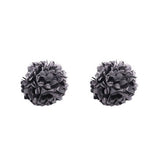 Vintage Rose Fabric Stud Earrings Handmade Chic_Cwmm6259