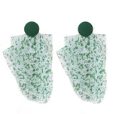 LONG DYED FABRIC HEART EARRINGS HANDMADE STYLE_CWMM6260