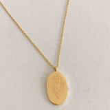 NEW STAINLESS STEEL DECEMBER FLOWER NECKLACE_CWMM3770