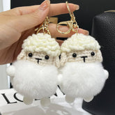 NEW LAMB COUPLE BACKPACK PENDANT CAR KEYCHAIN_CWMM2524
