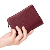 CAPACITY FIRST LAYER COWHIDE TRIFOLD LEATHER WALLET_CWAB3820