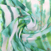 COLOR LINE PRINT SCARF GOLD ACCENT BEACH WRAP_CWASC0686