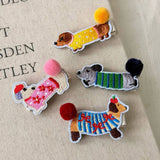 Cute Cartoon Dachshund Hair Clip Girls_Cwaha07818