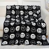 SMILING FACE KNITTED JACQUARD BLANKET SOFA BLANKET_CWMM0323