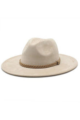 DANDY BELT WIDE BRIM SUEDE PANAMA HAT_CWAH0361