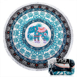 ROUND MICROFIBER TASSEL BEACH TOWEL BLANKET_CWMM7602