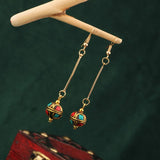 NEW NEPALESE INLAID ETHNIC GEOMETRIC EARRINGS_CWAJE3995