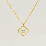 SHELL FOUR LEAF CLOVER CONSTELLATION NECKLACE_CWAJE0688
