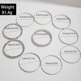 Vintage Stacking Bohemian Alloy Bracelet Set_Cwmm3096