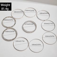 Vintage Stacking Bohemian Alloy Bracelet Set_Cwmm3096