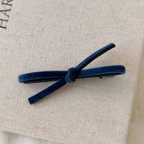 Velvet Bow Side Hair Clip Princess Design_Cwaha08048