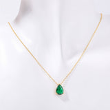 TEARDROP ZIRCON DECEMBER BIRTHSTONE NECKLACE_CWMM5534