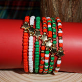 BEADED LETTER PEARL CHRISTMAS BRACELET COMBINATION_CWMM2618