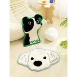 CUTE DOG PLUSH RUG NON SLIP BEDSIDE MAT_CWMM7399