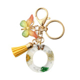 DRIED FLOWER PRINTED LETTER KEYCHAIN_CWMM1305