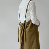 ADJUSTABLE COTTON LINEN APRON WITH POCKETS_CWMM3291