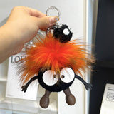 CUTE WOOL BRIQUETTES CAR KEYCHAIN BAG PENDANT_CWMM2535