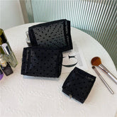 NEW FASHION MESH FLOCKING LOVE COSMETIC BAG_CWAB4496