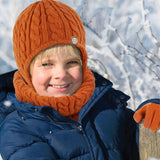 CHILDRENS WINTER SCARF WARM THREE PIECE SET_CWMM2868