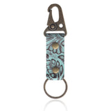 RETRO LEOPARD PRINT LEATHER KEYCHAIN PENDANT_CWMM0584