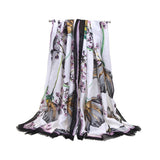 SATIN GOLD TRIMMED SCARF FOR WOMEN SHAWL_CWASC0685