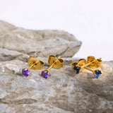 DECEMBER BIRTHSTONE STUD EARRINGS 18K ZIRCON_CWAJE5040