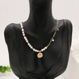 NEW RETRO NICHE PEARL PENDANT NECKLACE FOR WOMEN_CWAJE3843