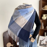 Warm Plaid Scarf Shawl For Women--Soft Winter Wrap_Cwasc1464