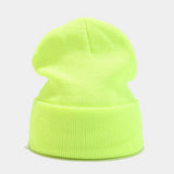 SOLID COLOR KNITTED HAT WITH CUFFS_CWAH1578