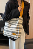 Stripe Pattern Casual Shoulder Bag_Cwab0512
