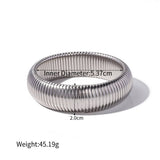 CHIC WIDE SNAKE CHAIN BANGLE IN GOLD SILVER STEEL_CWAJE4772